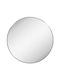 Freebox Wall Mirror with Silver Metallic Frame Diameter 80cm 1pcs