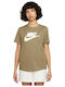 Sportswear Essentials Γυναικείο Crop T-shirt Χακί