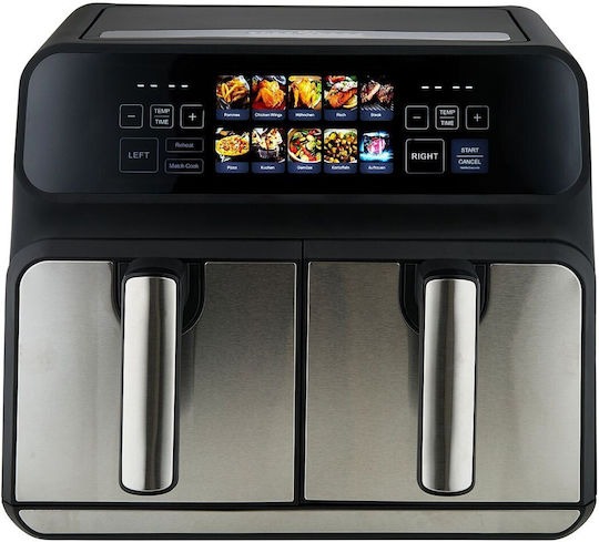 Profi Cook Air Fryer με Διπλό Αποσπώμενο Κάδο 8lt Μαύρο