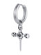 Single Cross & Skull Earring Unisex Stainless Steel Tribute 0130553201