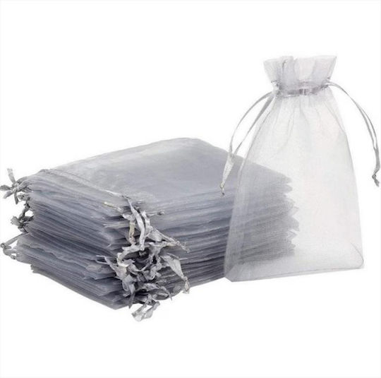 thessPACK Υφασμάτινο Πουγκί για Δώρο Ασημί 10x15εκ. 100τμχ