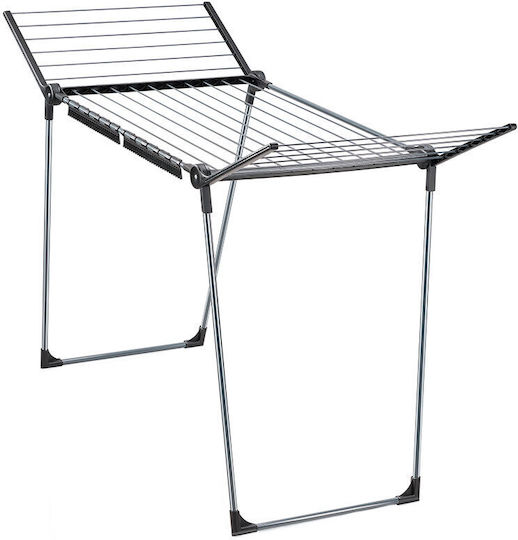 Leifheit Pegasus Folding Floor Metallic Clothes Drying Rack with Hanging Length 18m