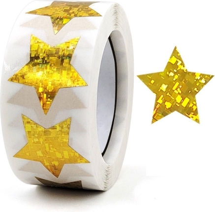 1 Colorful Stars Thank You Stickers Gift Wrap Decorative Sealing Stickers Size 25mm C-80-25
