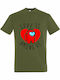 T-shirt Unisex " Love Is Among Us Valentine " Light Army