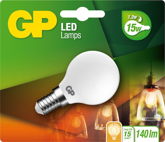 GP Batteries Λάμπα LED 1.2W για Ντουί E14 136lm