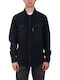 Long-sleeved Denim Shirt Blue