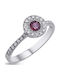 Fa Cad'oro Ring with Diamond made of White gold 18K