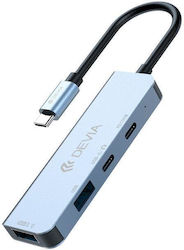 Devia USB Hub 4 Θυρών (USB-A) EC700