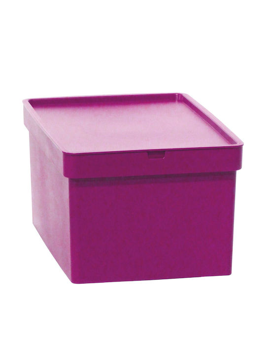 Viomes Nova Plastic Storage Box with Lid Pink 2...