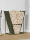 vidaXL Lemn Raft Depozitare lemne 69.5x35x81cm Verde