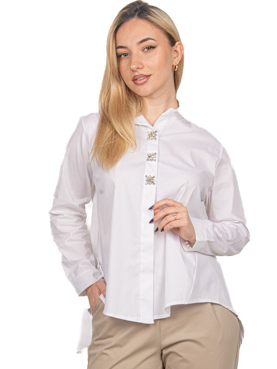 Ellen Women's Long Sleeve Shirt White