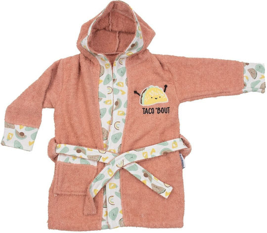 Miniworld Kids Hooded Bathrobe coffee
