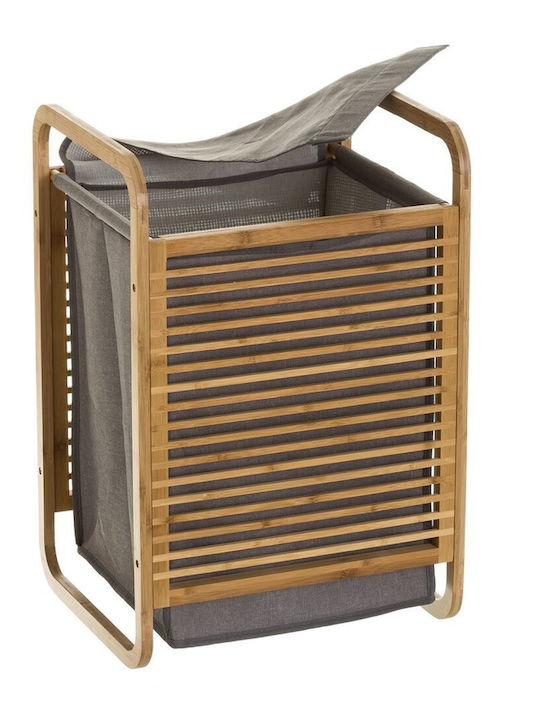 Laundry Basket Bamboo 41x35x61cm Gray