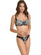 Miss Rosy Underwear Set with Bra & String Gray