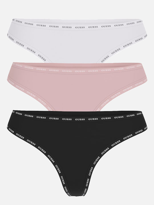 Guess Βαμβακερά Women's String 3Pack Multi