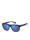 Polaroid Men's Sunglasses with Navy Blue Plastic Frame and Blue Mirror Lens PLD2163/S FLL/5X