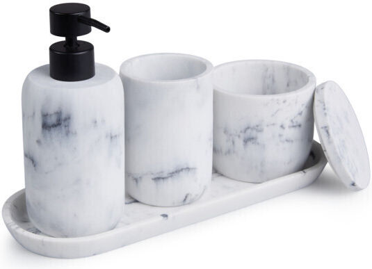 Lifa-Living Set Accesorii Baie Plastic Alb 4buc