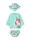 Mayoral Kids Swimwear Swimwear Set with Hat Blue
