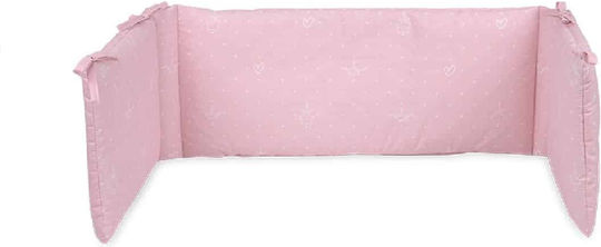 Lorelli Ranforce Crib Bumpers Classic Inside Pink 27x140cm