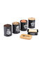Elitehoff Set of 4 Metallic Brown Food Jars for Coffee Tea Sugar with Lid 11x11x11cm 4 Pieces