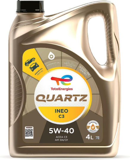 Total Quartz Ineo Синтетичен Масло за Автомобили 5W-40 5лт