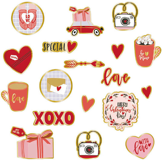 Αυτοκόλλητα Valentine's Day 18τμχ