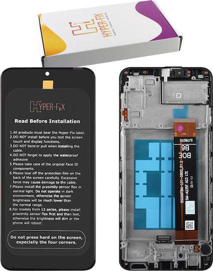 Hyper Fix Οθόνη με Μηχανισμό Αφής και Πλαίσιο για Samsung A23 4G (Μαύρο)