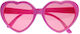Pink Heart Plastic Glasses