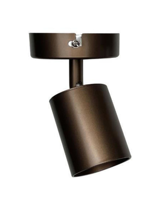 Fos me Single Spot with Socket GU10 Rust Brown