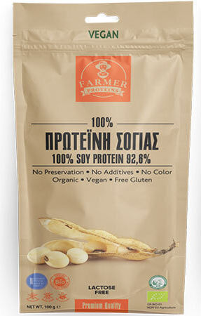 Farmer Proteins Soy Protein Organic Gluten & Lactose Free 100gr