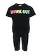 Kids' Set with Leggings Summer 2pcs Black
