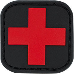 Barbaric Red-black Cross Patch Βέλκρο 16261