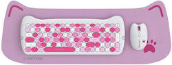 Canyon HSET-W6 Kitty Edition Ασύρματο - Σετ με Ποντίκι Αγγλικό US