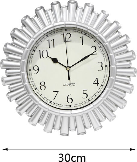 Tpster Wanduhr Silber Ø30cm