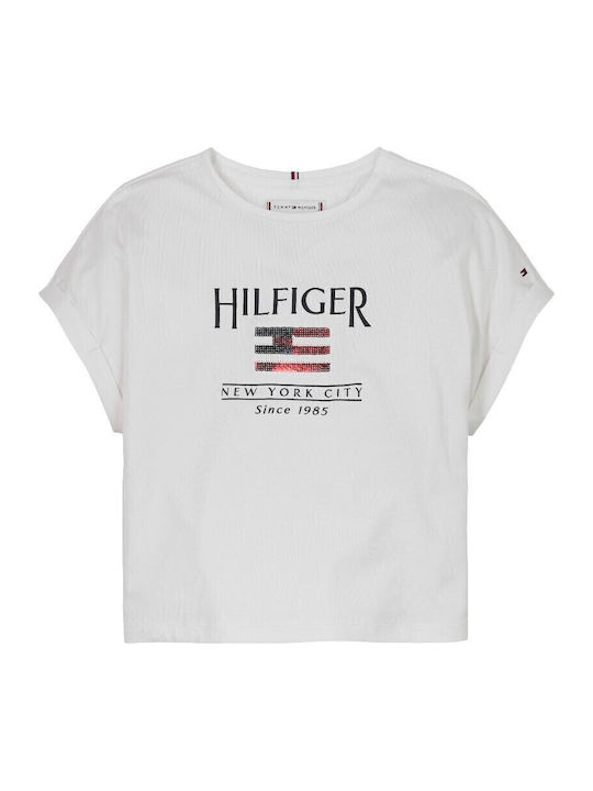 Tommy Hilfiger Детска Тениска Бяла Flag