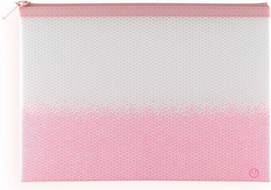 Carchivo Ordner mit Reißverschluss für Papier A4 Rosa