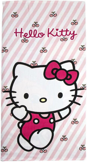 Prosop de Plajă Hello Kitty Roz Deschis 70 X 140 Cm