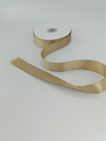 Κορδέλα Χρυσό Καφέ Σατέν 2,5cm X 50υ Α166χκ Rin-a166kx