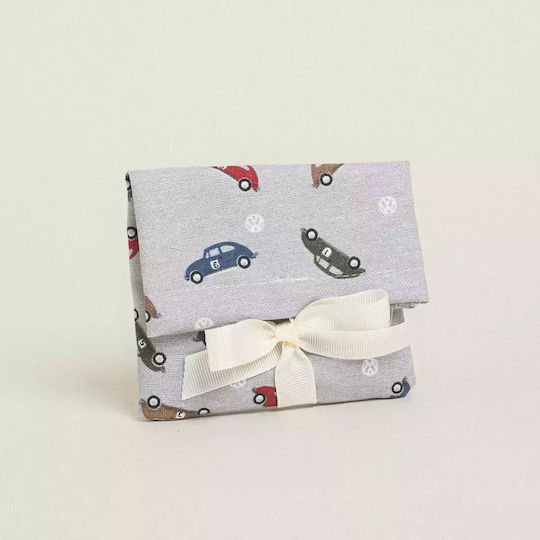 Pouch Ribbon Design Small Cars Gray Background 12cm X 17cm 385185 Ntampoudis Ntm-385185