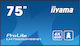 Iiyama LH7565UHSB-B1 Public Display LCD IPS 4K UHD 75"