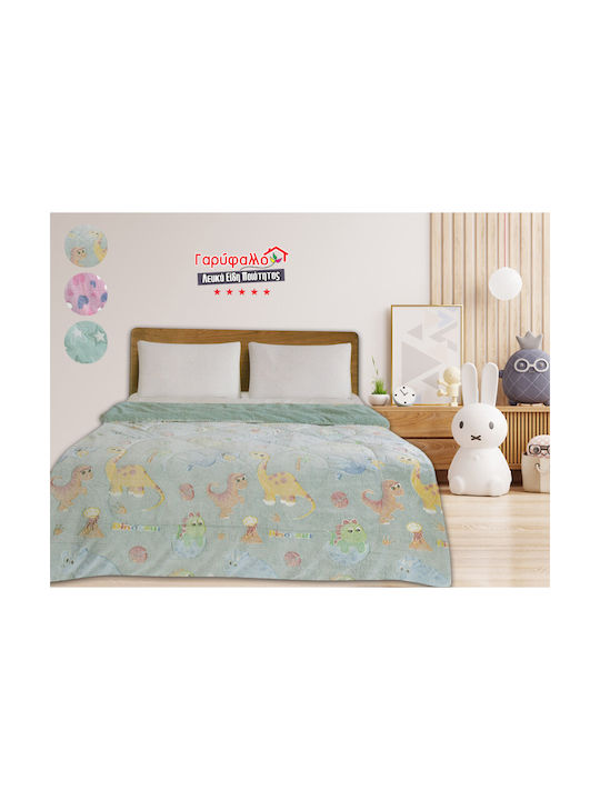 Kids Duvet Fluorescent Single Dinosaur Gray Fluorescent 160x230cm