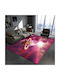 Rutschfest Teppich Rechteckig Synthetisch,Polyester/Cotton/Leather Fuchsie