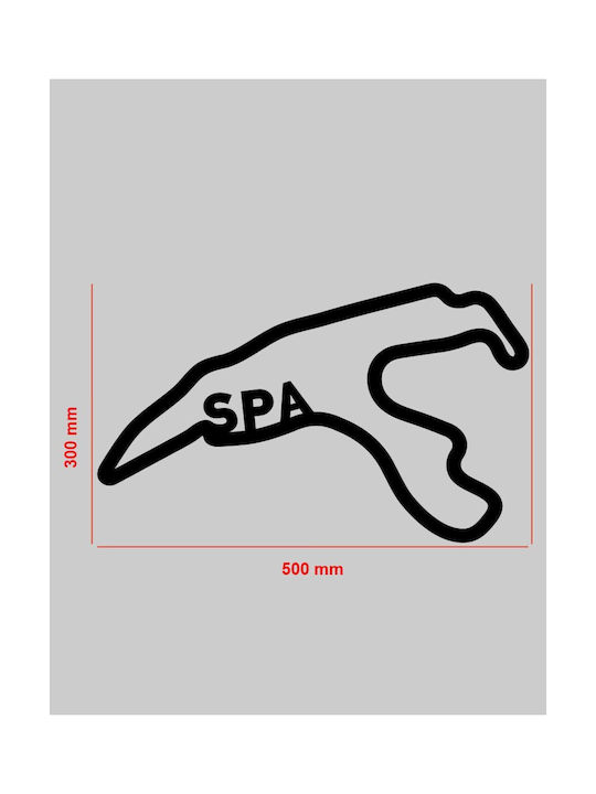 Acrylic Wall Decor F1 Track Spa 50 X 30 Cm Black
