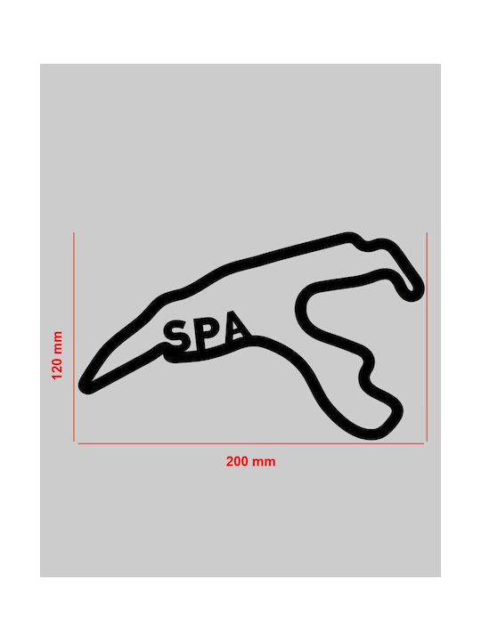 Acrylic Wall Decor F1 Track Spa 20 X 12 Cm Black