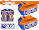 Wadfow Set 2 Werkzeugbatterien Lithium 20V mit Kapazität 4Ah