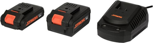 Sthor Set 2 Baterii Unelte 20V Capacitate 4Ah/2Ah cu Încărcător