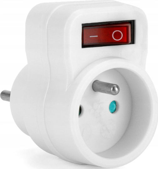 Montis Einzelne Steckdose mit USB-A und Schalter