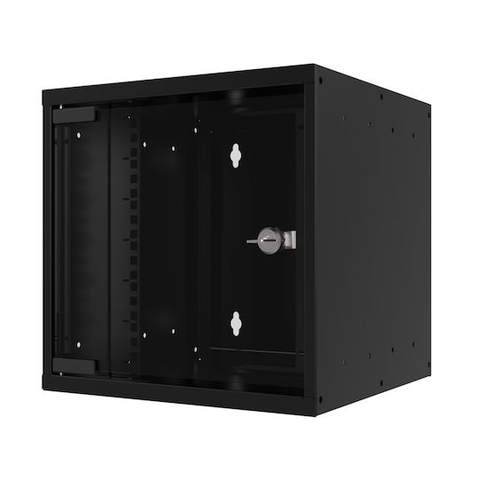 EFB Монтиран на стена Рак кабинет 6U Черен WGB-1006TS.30