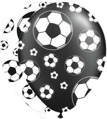 Set of 8 Birthday Balloons Football Latex "Football Balls" 30cm