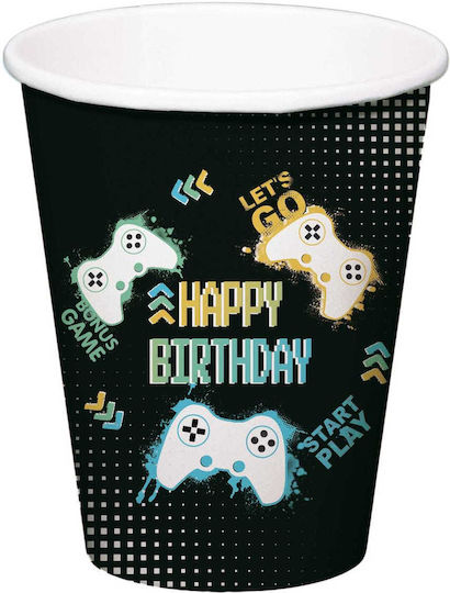 250ml Happy Birthday Party Tableware Glasses 8 Pieces